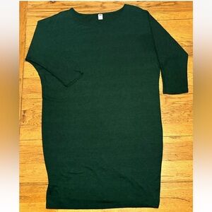 Old Navy Evergreen Long Sleeve Pullover Knit Shift Sweater Dress Size Large